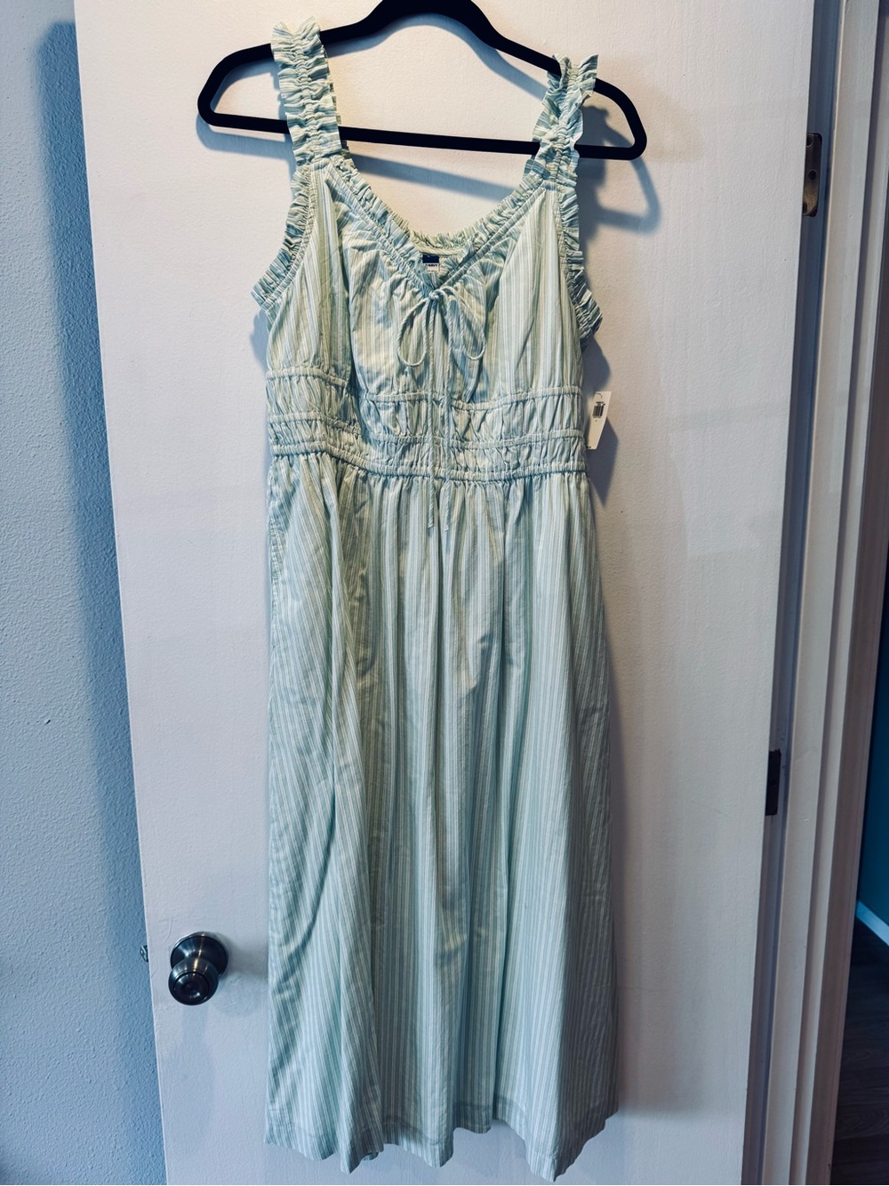 Old Navy Light Mint & White Striped Sundress